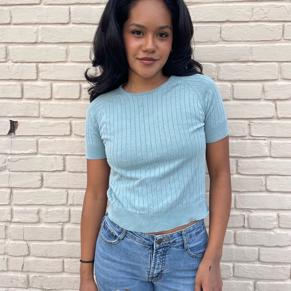 Vintage august silk sweater top